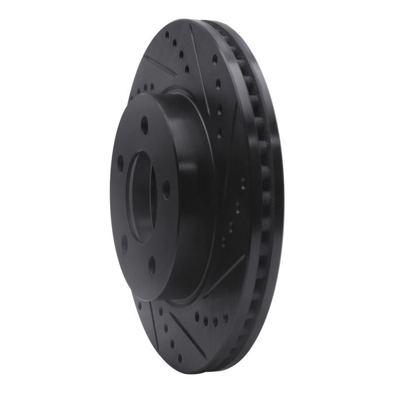 Chrysler LHS Brake Rotor (1) - Front Right - R1 Concepts - Drilled & Slotted - Black - `98-`00